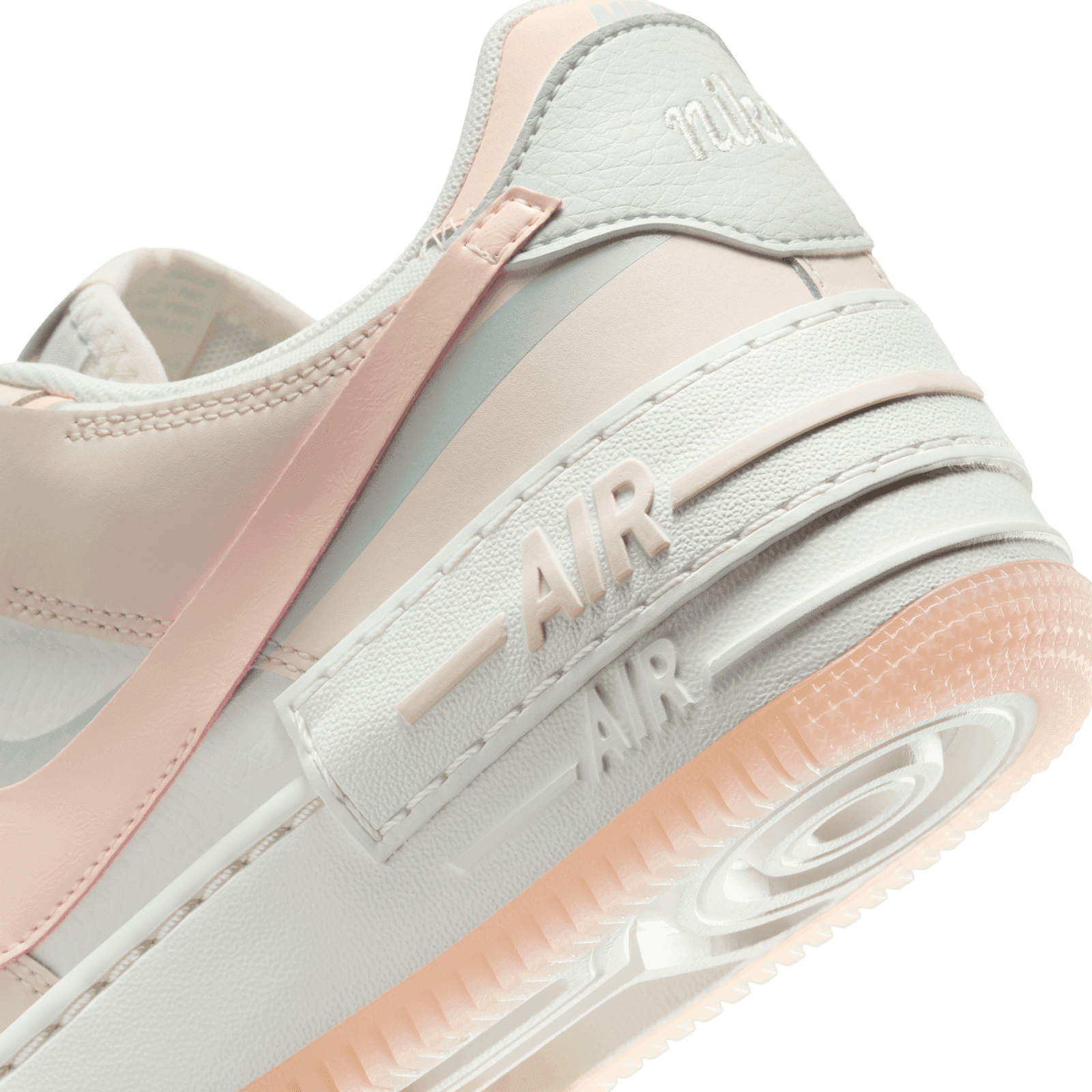 nike air force 1 shadow trainers in translucent white