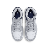 Air Jordan 1 Mid  'Wolf Grey Midnight Navy' (GS) Angle 1