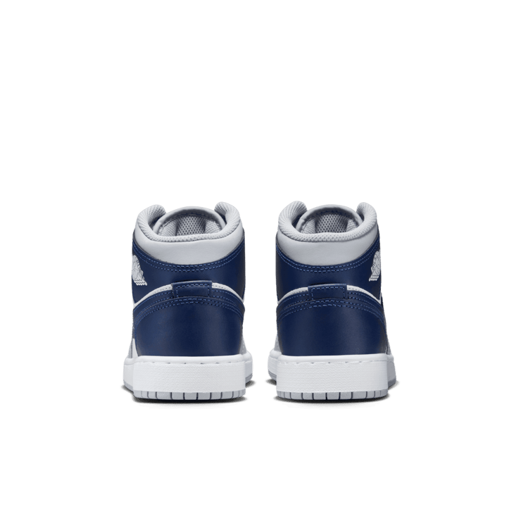 Air Jordan 1 Mid 'Wolf Grey Midnight Navy' (GS) Angle 3