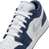Air Jordan 1 Low  'Midnight Navy Wolf Grey' (GS) Angle 4