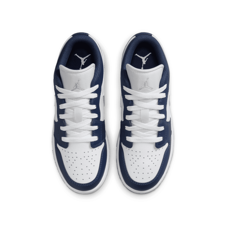 Air Jordan 1 Low  'Midnight Navy Wolf Grey' (GS) Angle 1