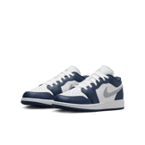 Air Jordan 1 Low  'Midnight Navy Wolf Grey' (GS) Angle 2