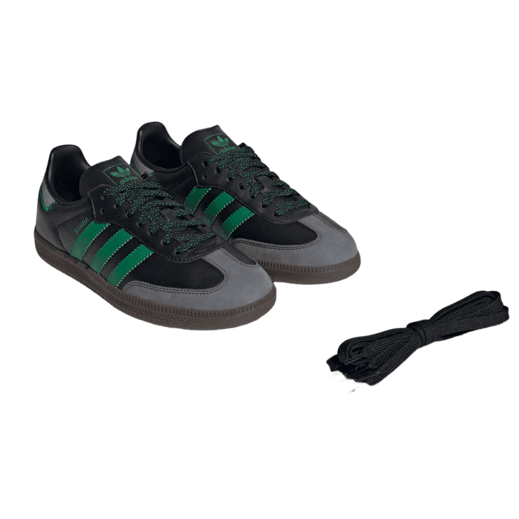 adidas Samba OG Core Black Green (W) Angle 6