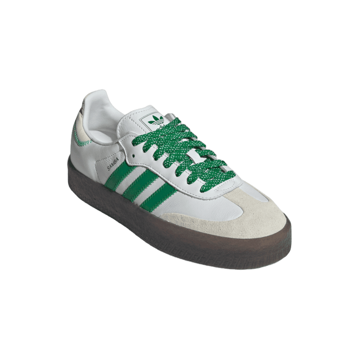 adidas Sambae Cloud White Green (W) Angle 2