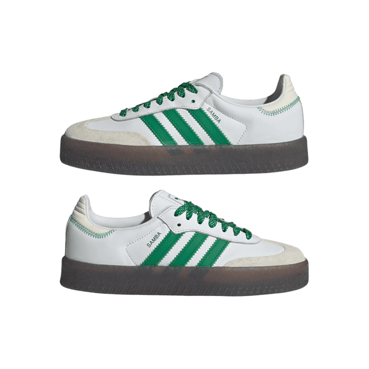 adidas Sambae Cloud White Green (W) Angle 5