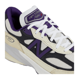 New Balance 990v6 MiUSA Teddy Santis White Black Plum Angle 4