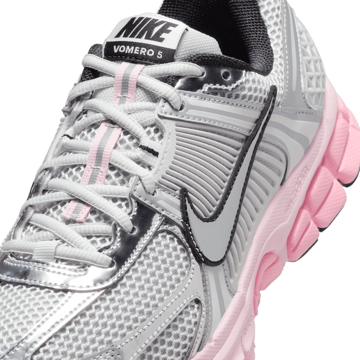 Nike Zoom Vomero 5 Metallic Silver Pink Foam (W) Angle 4