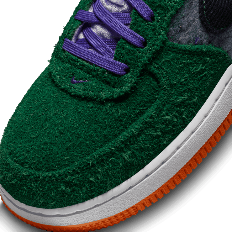Nike Air Force 1 Low Shaggy Suede Green (PS) Angle 4