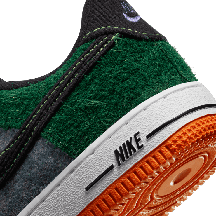 Nike Air Force 1 Low Shaggy Suede Green (PS) Angle 5