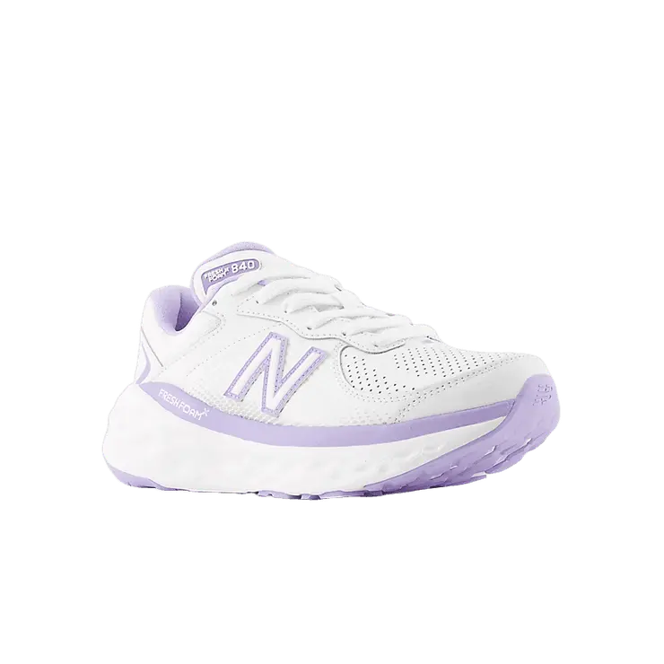 New Balance Fresh Foam X 840F White Purple (W) Angle 2