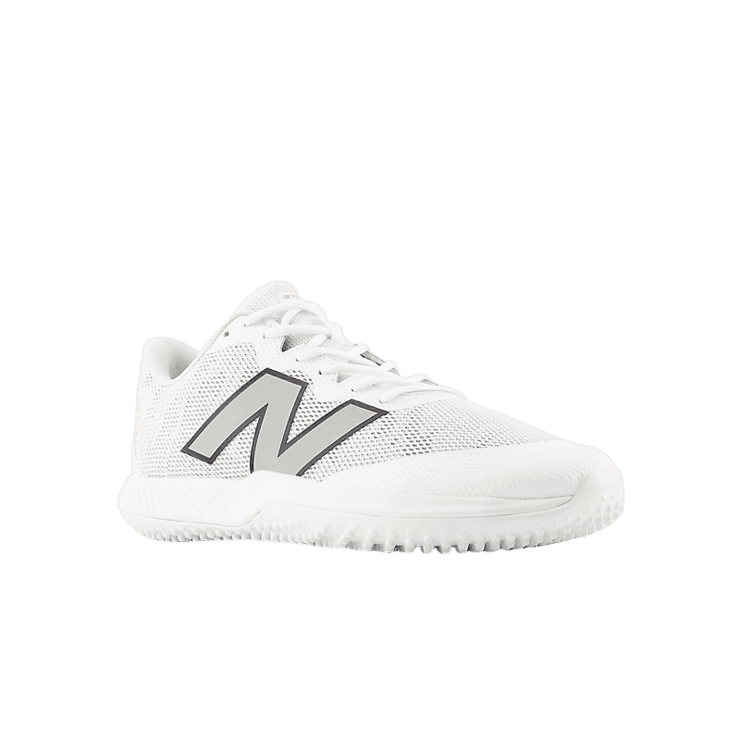 New Balance FuelCell 4040v7 Turf Trainer White Grey Angle 2