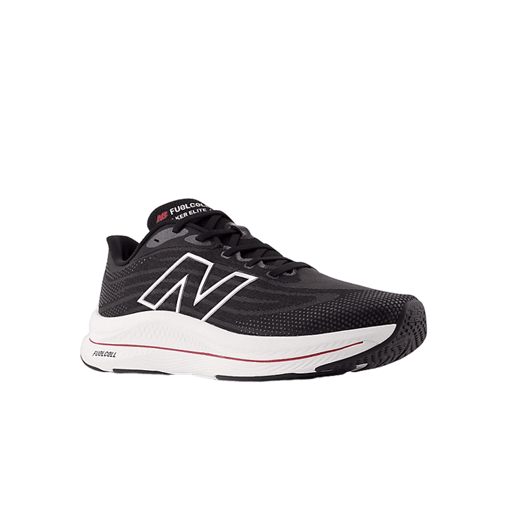 New Balance FuelCell Walker Elite Black Red Grey Angle 2