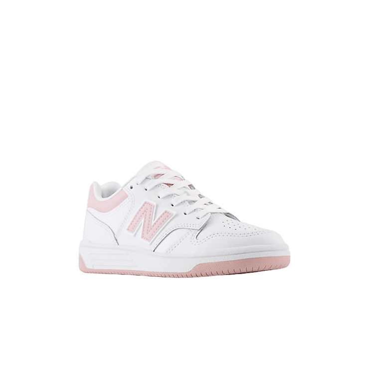 New Balance 480 White Pink (GS) Angle 2