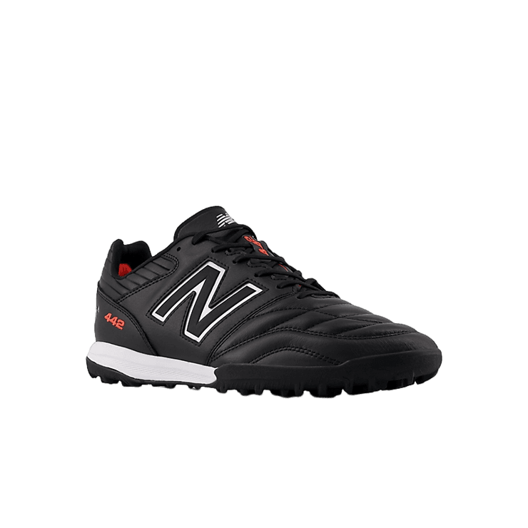 New Balance 442 PRO TF V2 Black White Red Angle 2