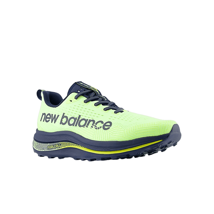 New Balance FuelCell SuperComp Trail Green Blue Angle 2