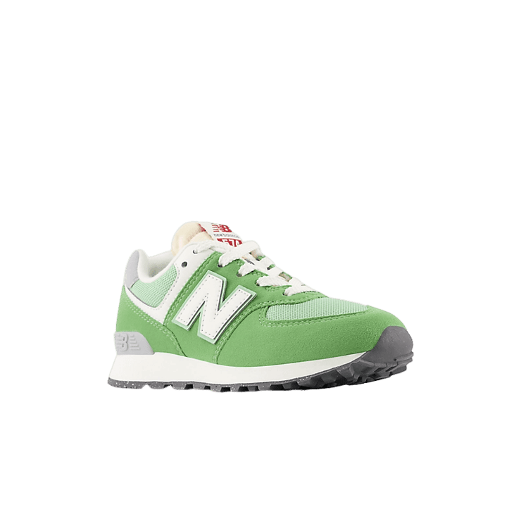 New Balance 574 Green White (GS) Angle 2