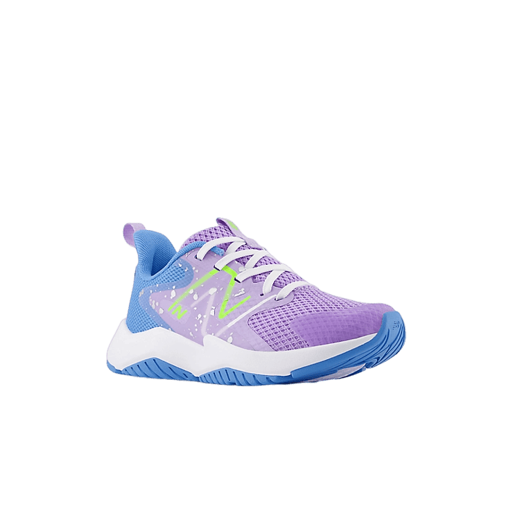 New Balance Rave Run v2 Purple Blue Green (GS) Angle 2