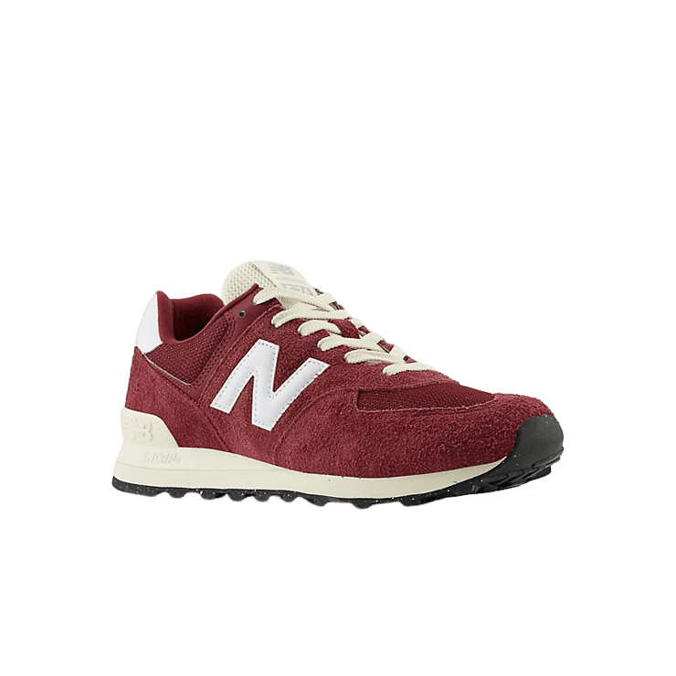 New Balance 574 Red White Beige Angle 2