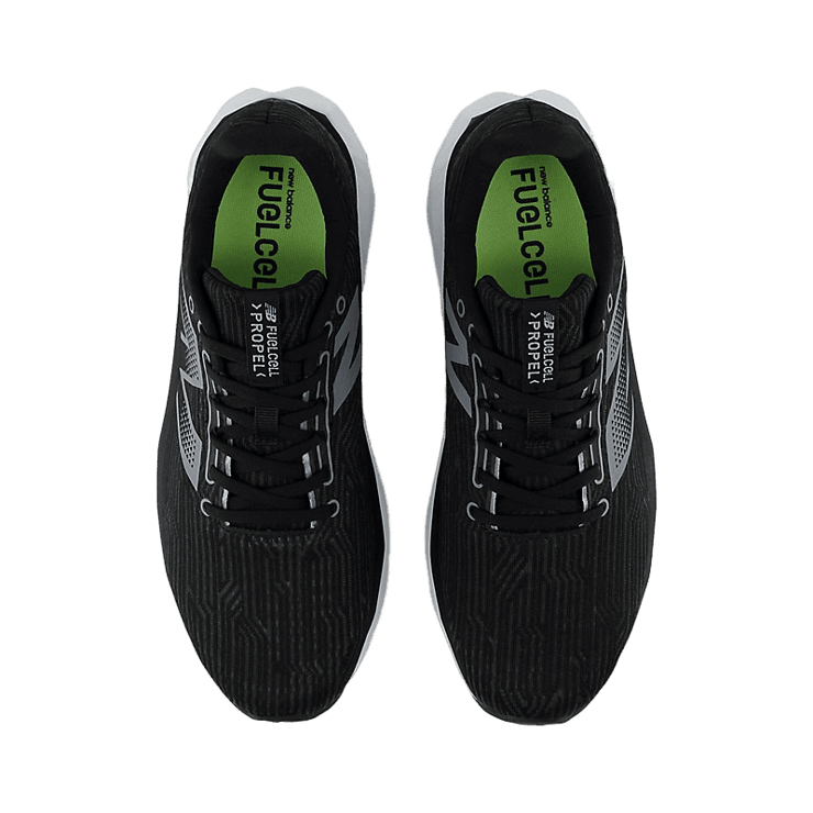 New Balance FuelCell Propel v5 Black White Grey Angle 1