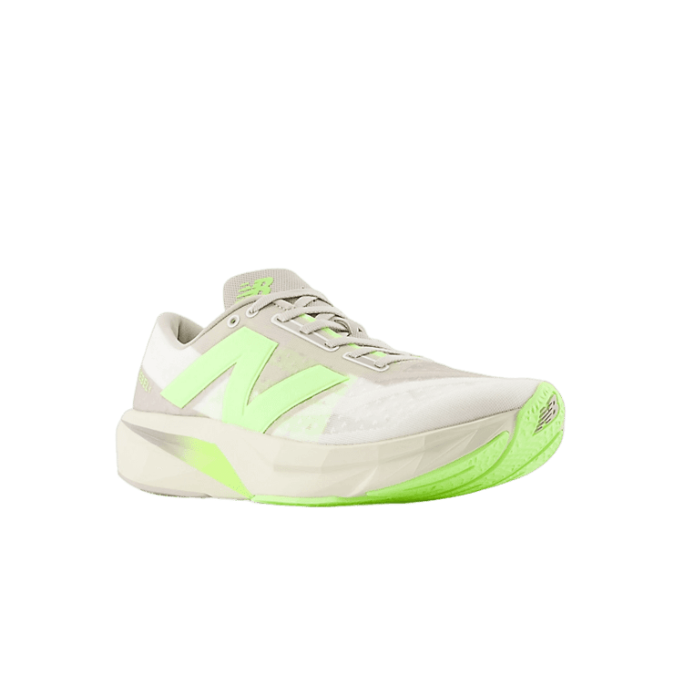 New Balance FuelCell Rebel v4 Grey Green White Angle 2