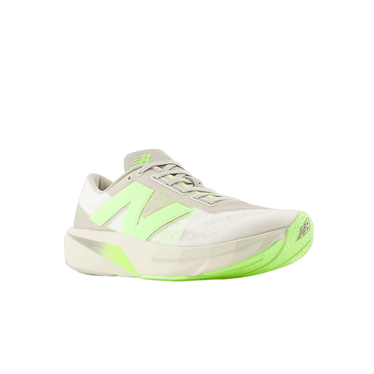 New Balance FuelCell Rebel v4 Grey Green White Angle 2