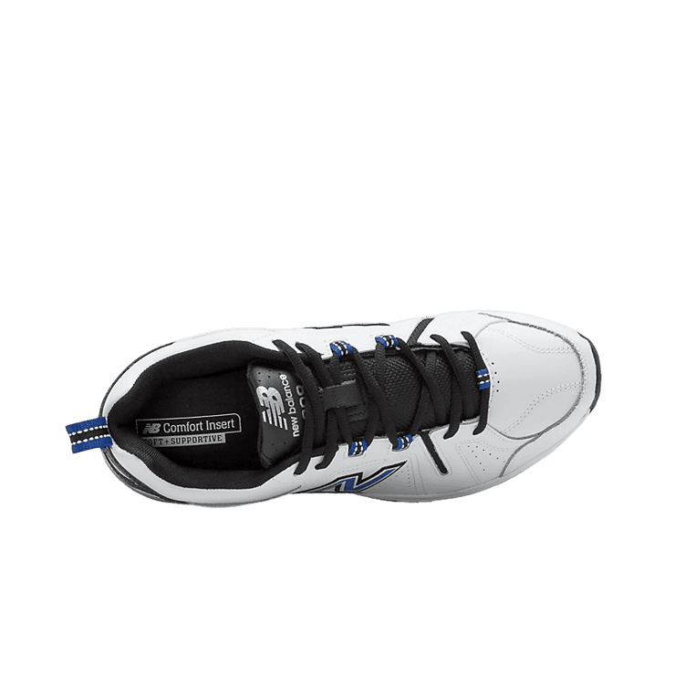 New Balance MX608v5 White Blue Black Angle 1