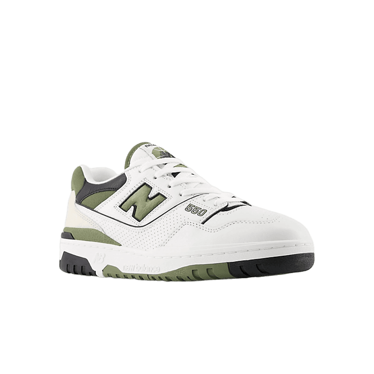 New Balance 550 White Green Black Angle 2