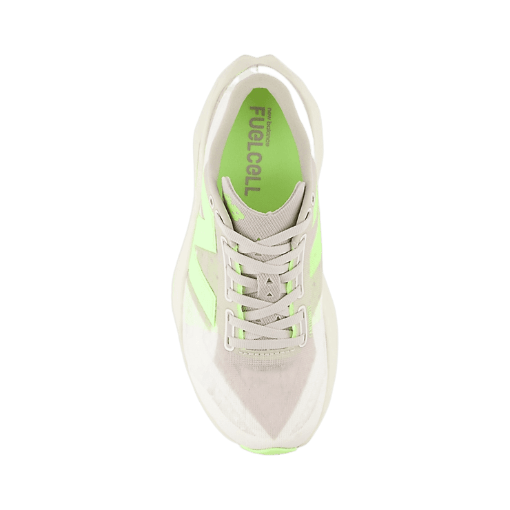 New Balance FuelCell Rebel v4 Grey Green White (W) Angle 1