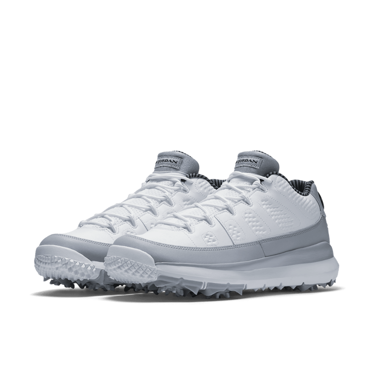 Jordan 9 Retro Golf Cleat Wolf Grey Angle 2
