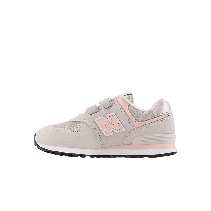 New Balance 574 Core Hook & Loop Grey Pink (GS) Angle 0