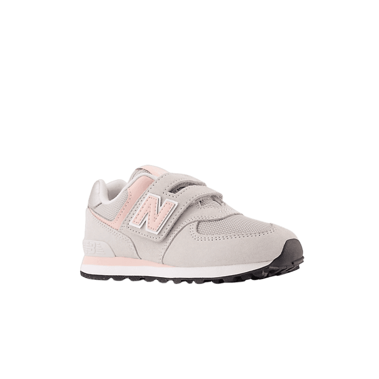 New Balance 574 Core Hook & Loop Grey Pink (GS) Angle 2