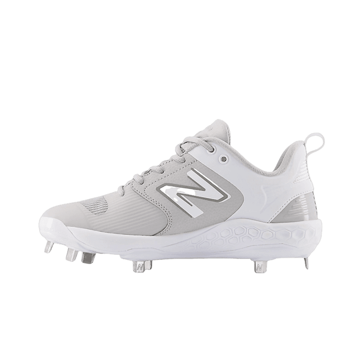 New Balance Fresh Foam X Velo v3 Metal Softball Grey White (W) Angle 0