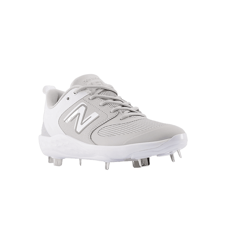 New Balance Fresh Foam X Velo v3 Metal Softball Grey White (W) Angle 2