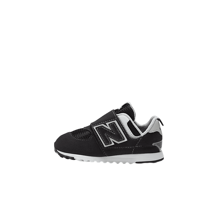 New Balance 574 NEW B Hook & Loop Black Grey (GS) Angle 0