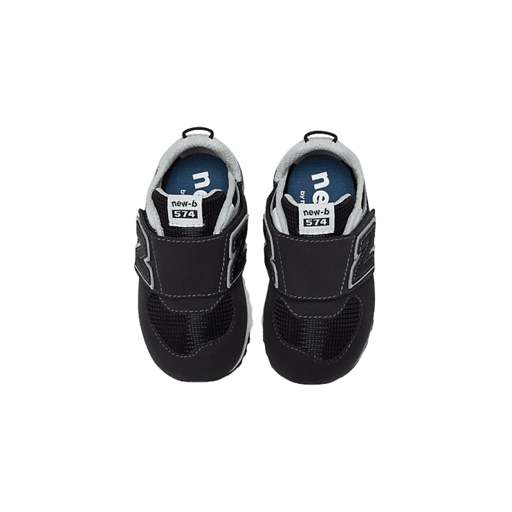 New Balance 574 NEW B Hook & Loop Black Grey (GS) Angle 1