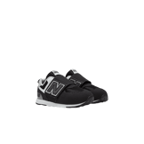New Balance 574 NEW B Hook & Loop Black Grey (GS) Angle 2