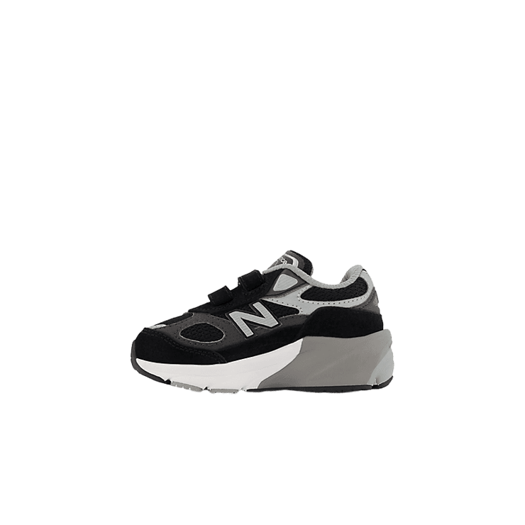 New Balance 990v6 Hook and Loop Black Grey (GS) Angle 0