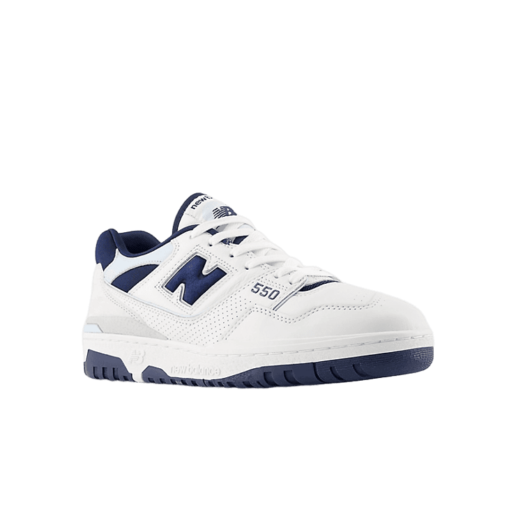 New Balance 550 White Blue Grey Angle 2