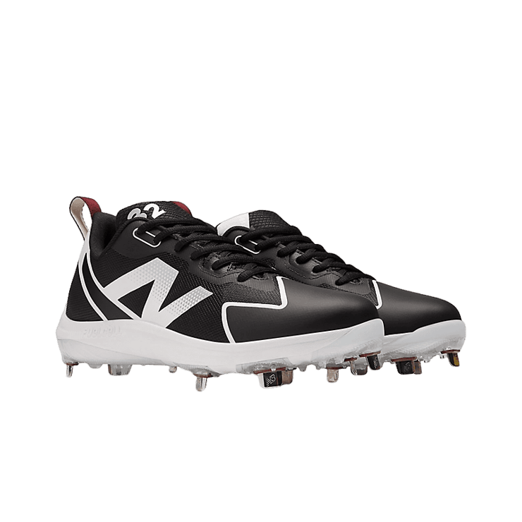 New Balance FuelCell Romero Duo Softball Black White Beige (W) Angle 2