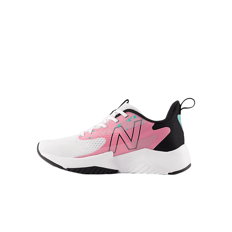 New Balance Rave Run v2 White Pink Black (GS) Angle 0