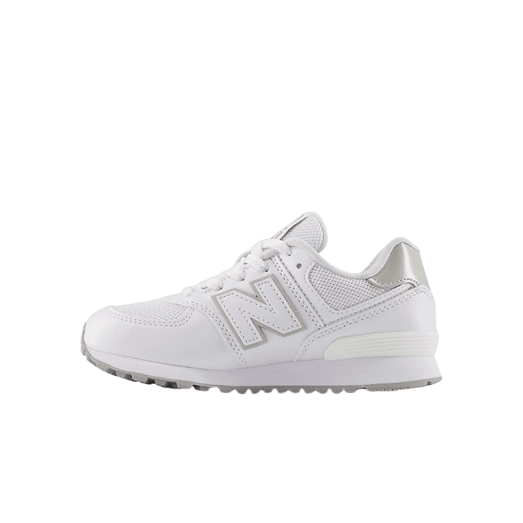 New Balance 574 White Grey (GS) Angle 0