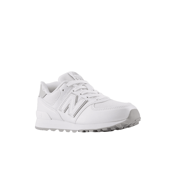 New Balance 574 White Grey (GS) Angle 2