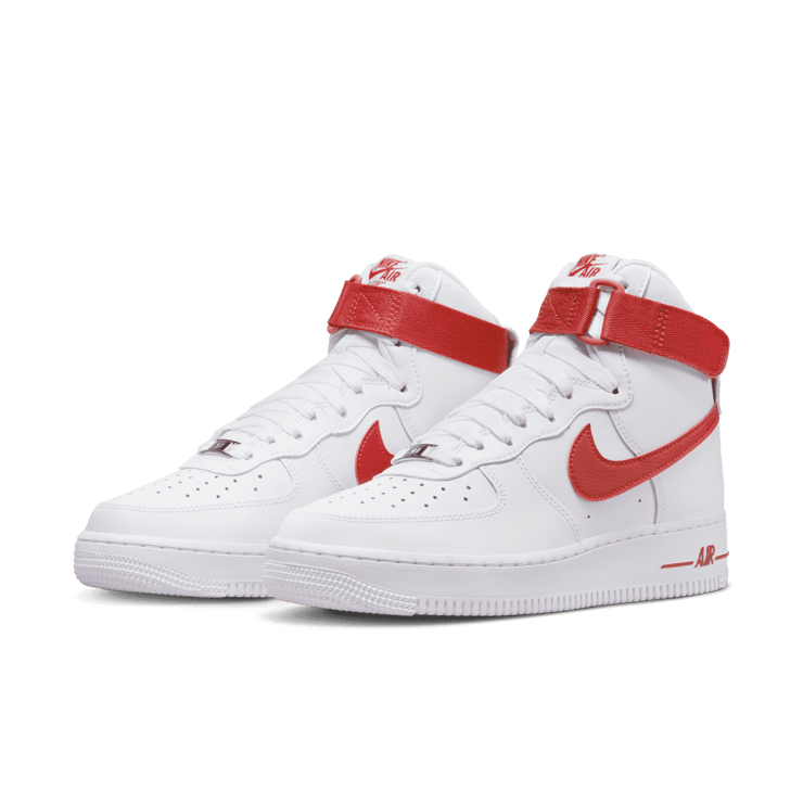 Nike Air Force 1 High White Gym Red (W) Angle 2