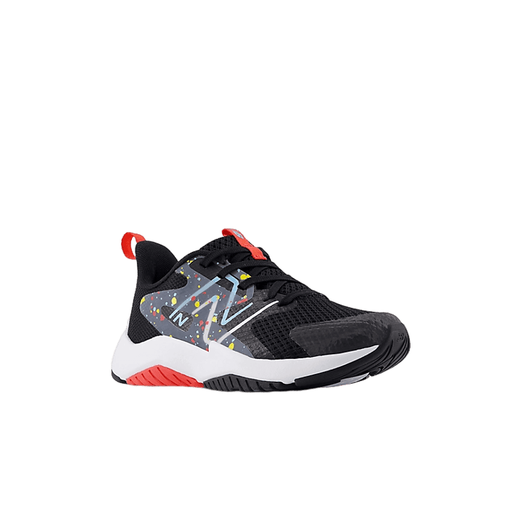 New Balance Rave Run v2 Black Red Blue (GS) Angle 2
