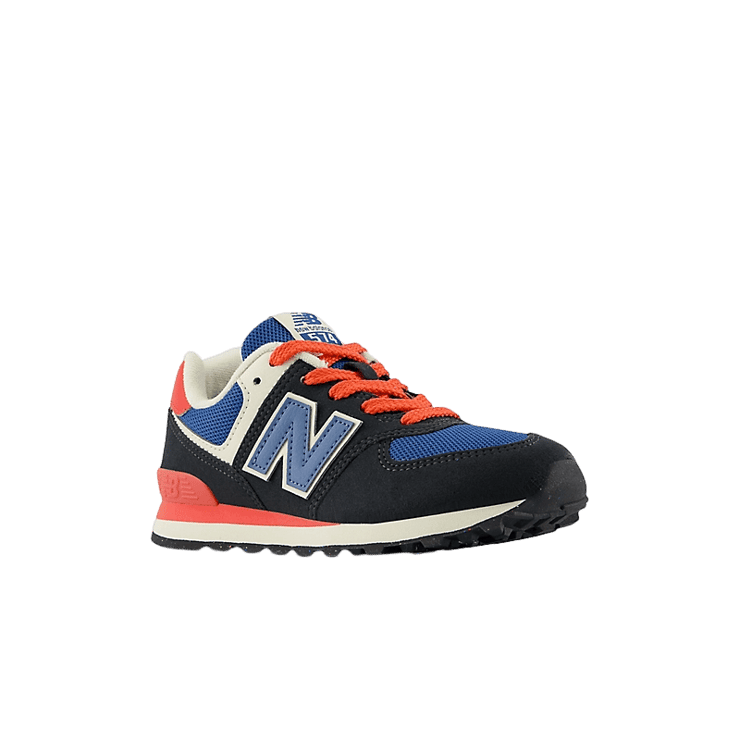 New Balance 574 Black Red (GS) Angle 2