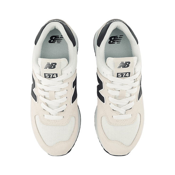 New Balance 574+ Beige White Black (W) Angle 1