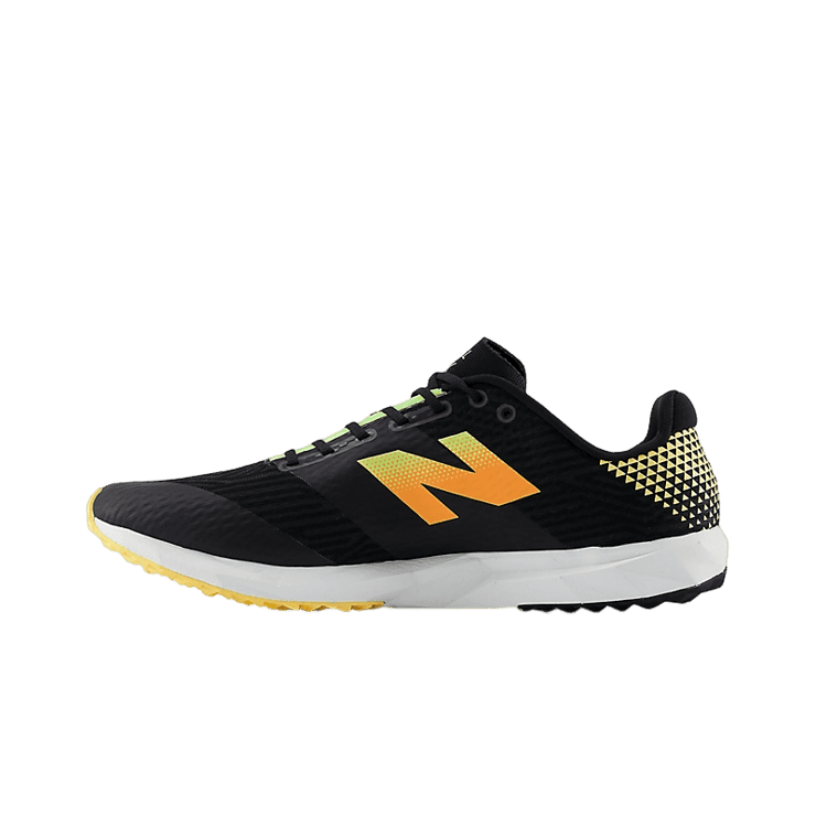 New Balance FuelCell XC7 v5 Black Green Orange Angle 0