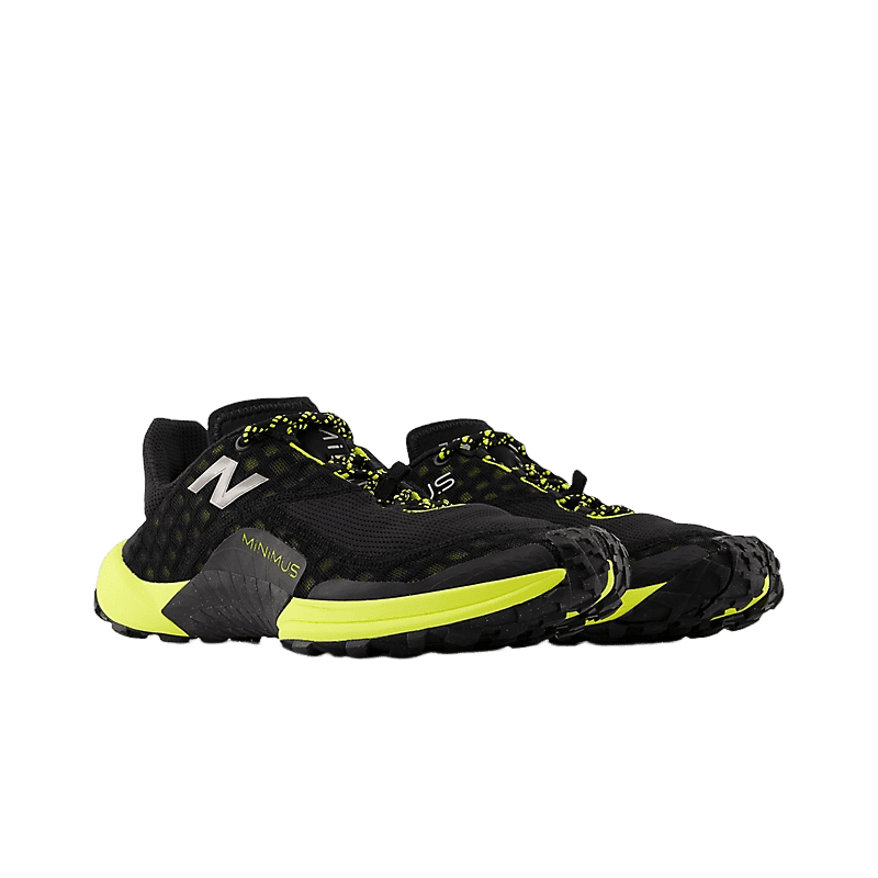 New Balance Minimus Trail Black Yellow Orange Angle 2