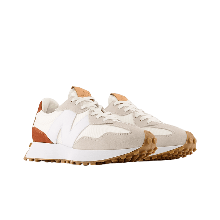 New Balance 327 White Brown (W) Angle 2