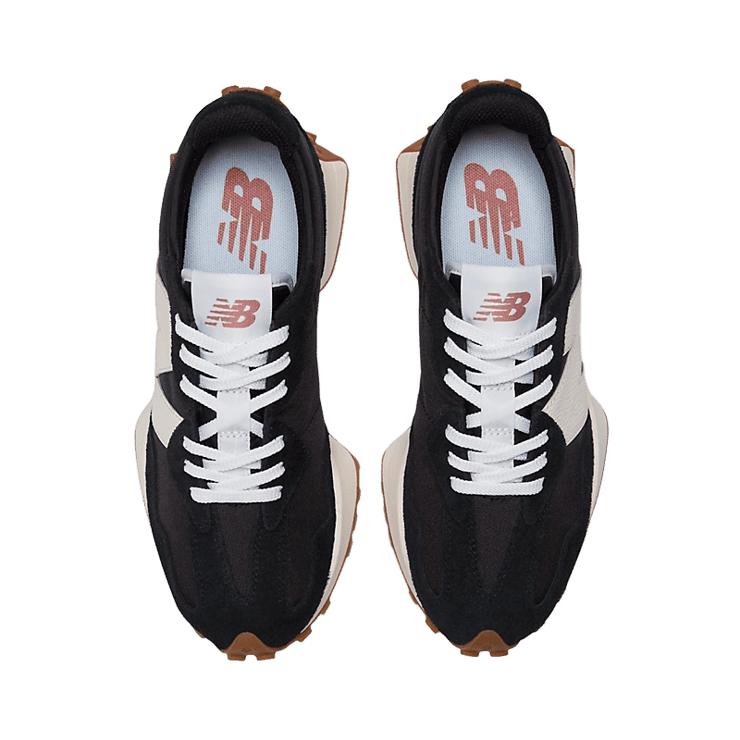 New Balance 327 Black White Red (W) Angle 1